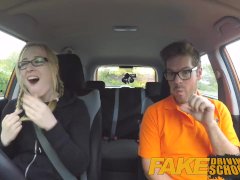 Fake Driving School Sexy Redhead Lusts After Instructors Big Cock